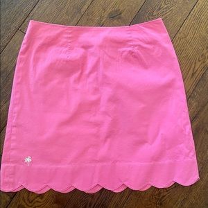 Lilly Pulitzer Pink Scallop Hem Skirt